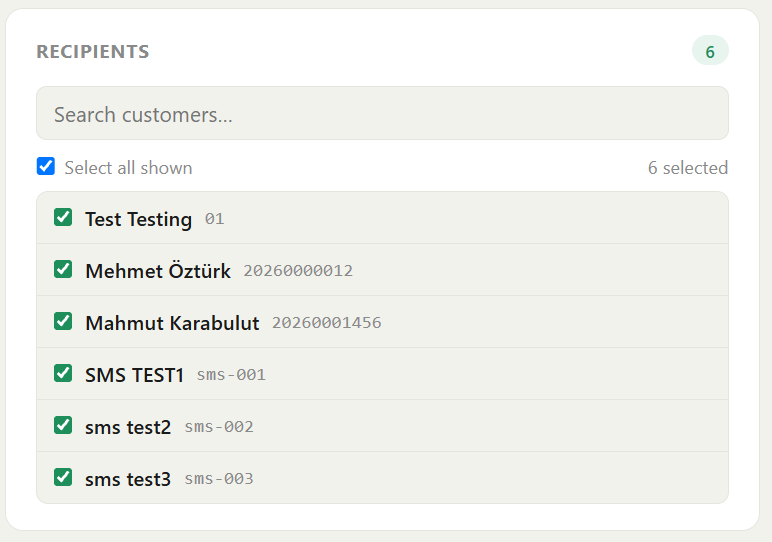 Choosing recipients from the directory